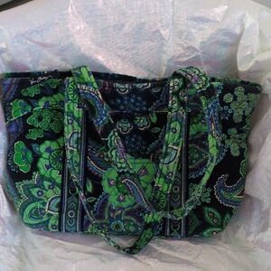 Vera Bradley "Blue Raphody" Floral Tote